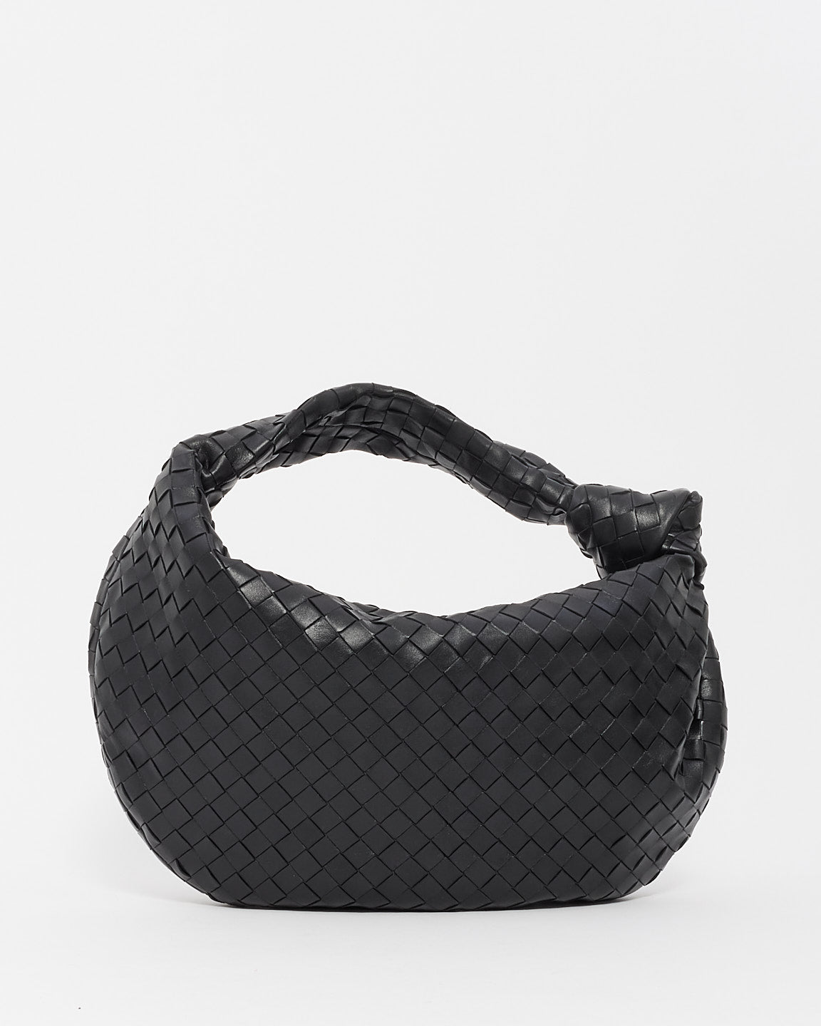 Bottega Veneta Black Intrecciato Leather Small Jodie Bag