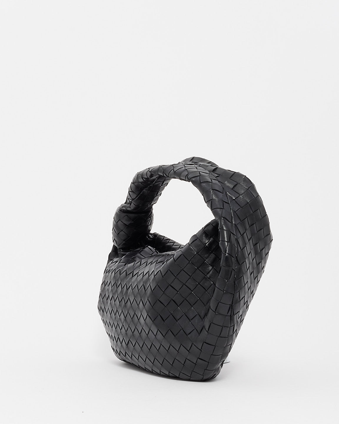 Bottega Veneta Black Intrecciato Leather Small Jodie Bag