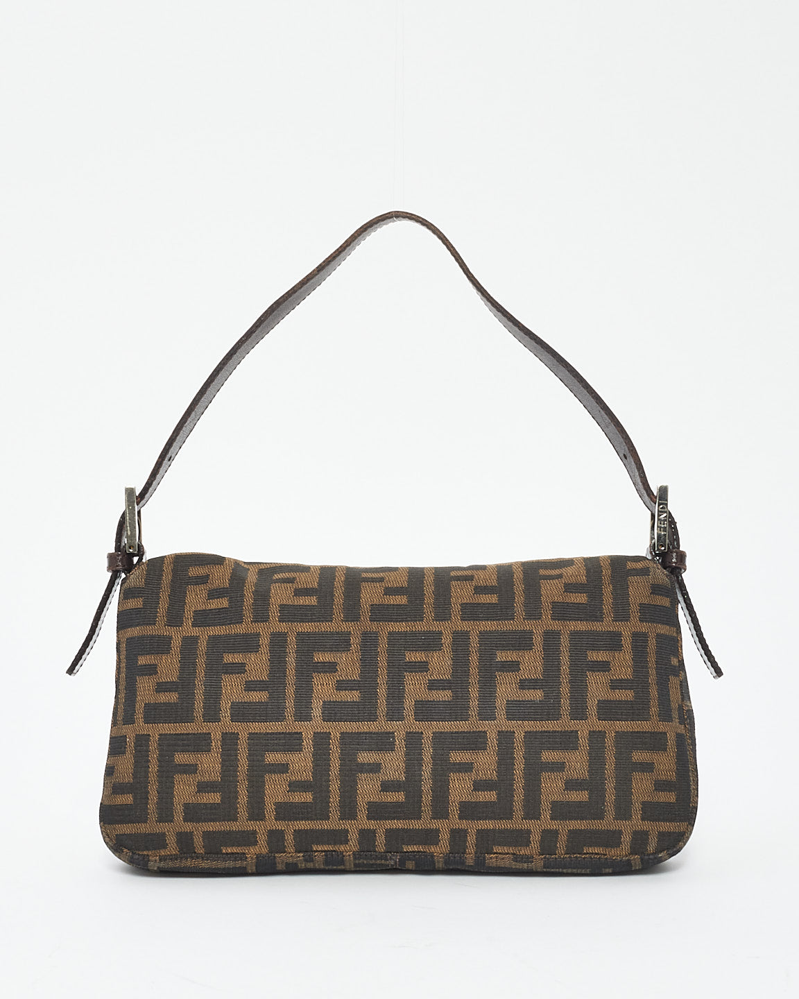 Fendi Brown Zucca Print Canvas Baguette Shoulder Bag