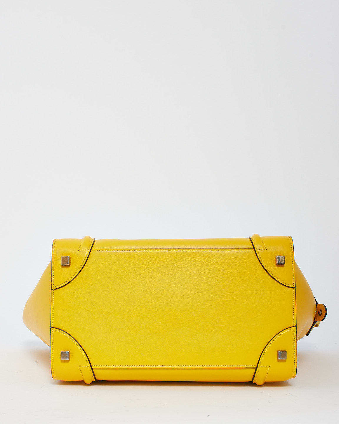 Celine Yellow Leather Mini Luggage Tote