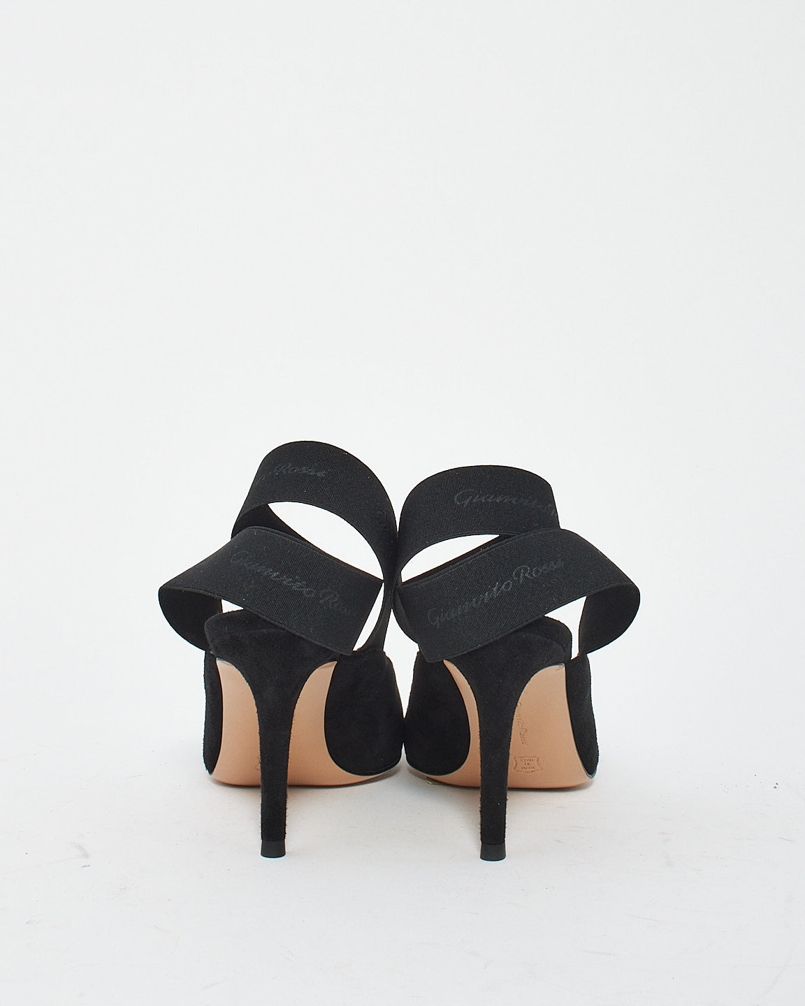 Gianvito Rossi Black Suede Point Toe Heel - 35