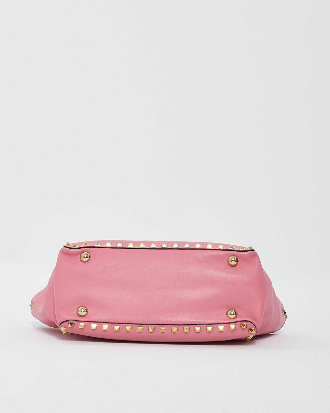 Valentino Pink Leather Rockstud Tote Bag