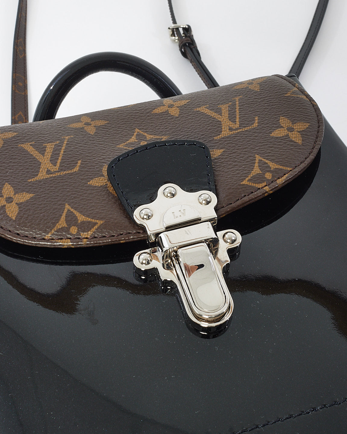 Louis Vuitton Monogram Canvas 
Patent Leather Hot Springs Backpack