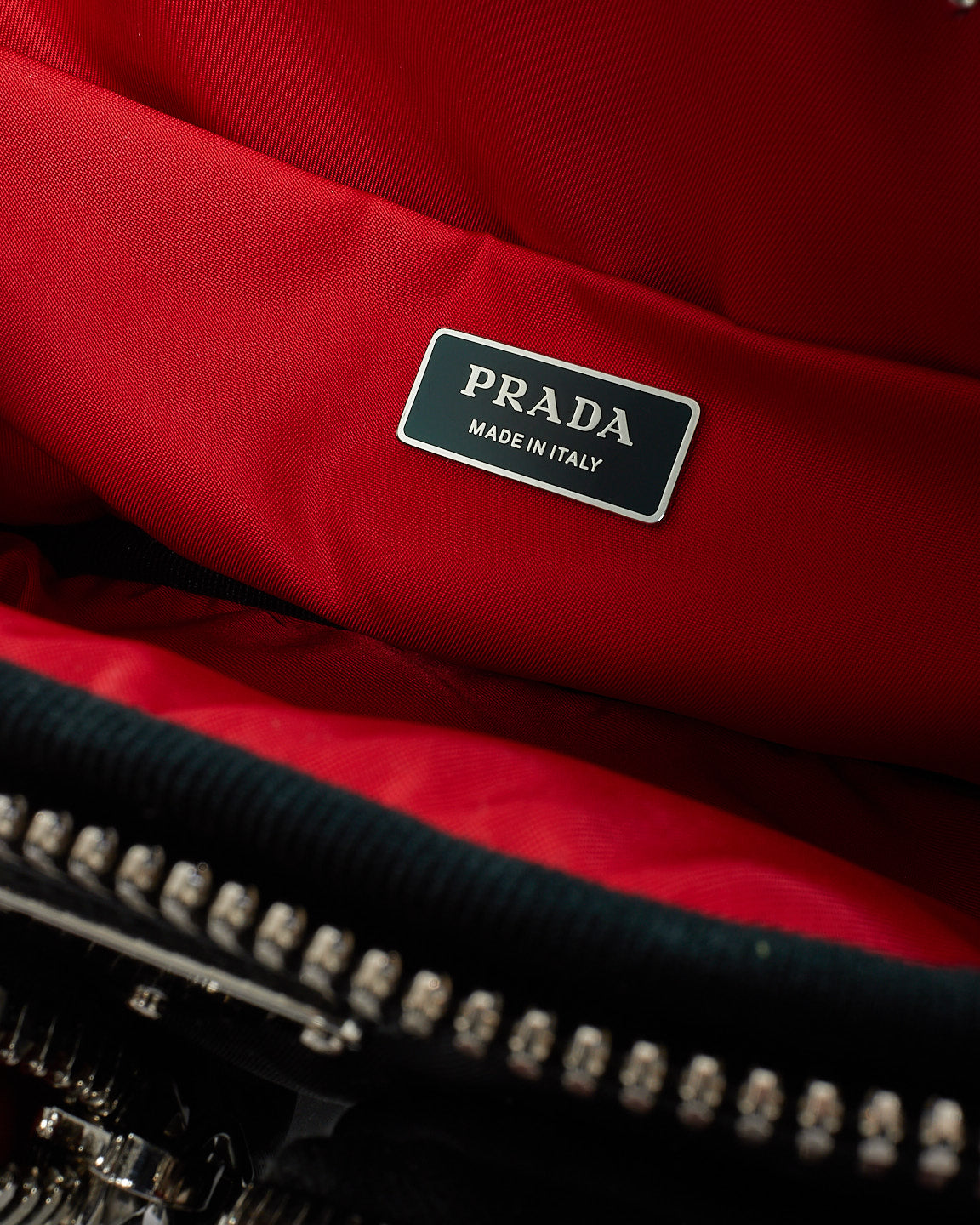 Prada Black Nylon Padded Double Pockets Belt Bag