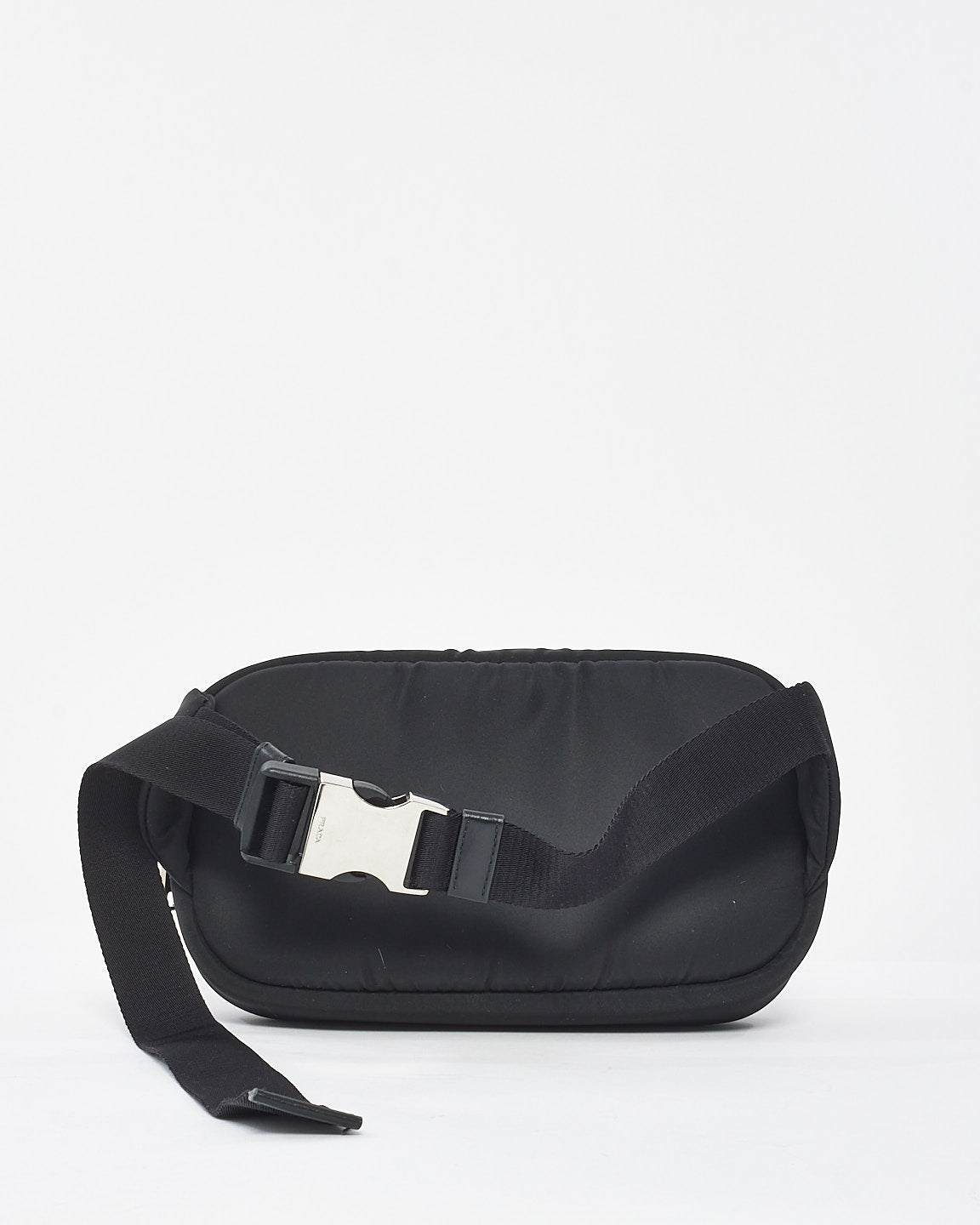 Prada Black Nylon Padded Double Pockets Belt Bag