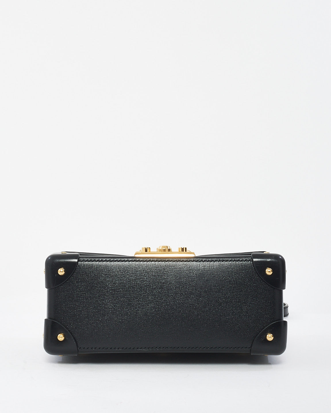 Gucci Black Leather Small Bamboo Padlock Bag