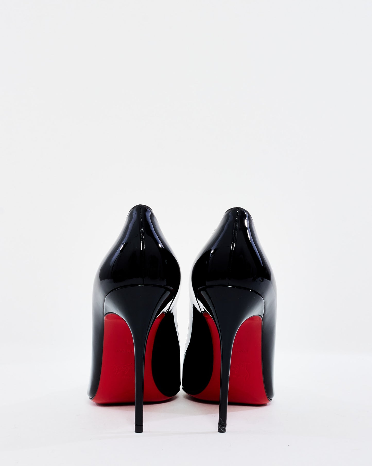 Christian Louboutin Black Patent Leather Decollette Pumps - 41