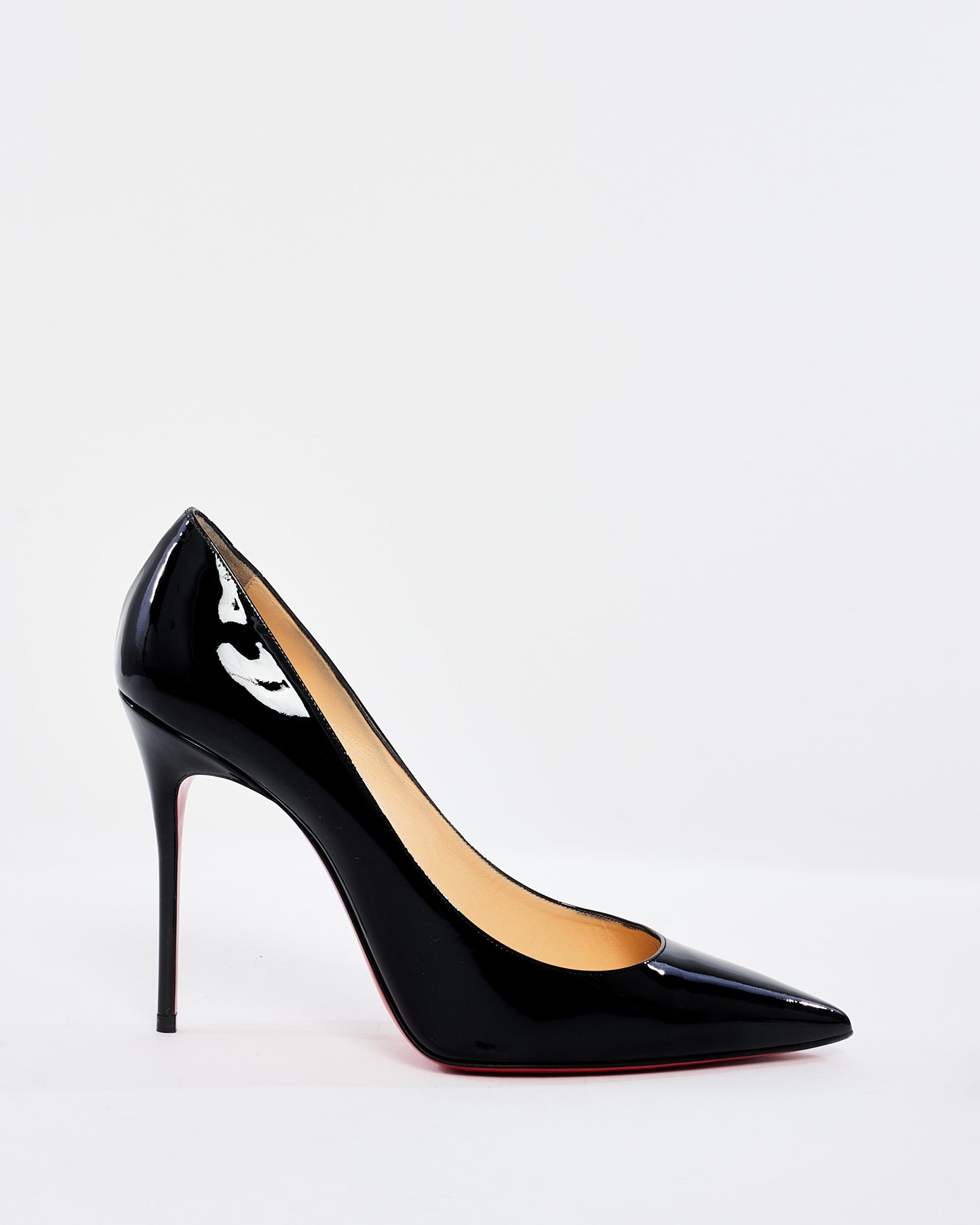 Christian Louboutin Black Patent Leather Decollette Pumps - 41