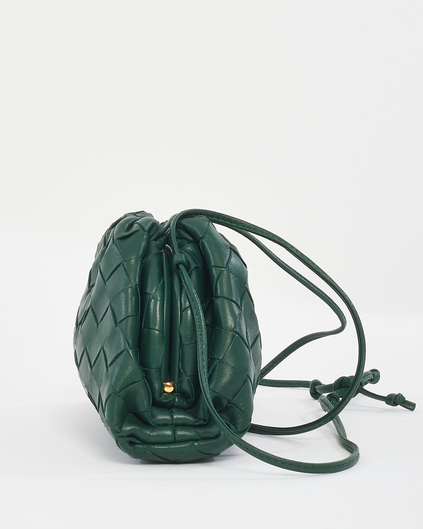 Bottega Veneta Green Mini Pouch Clutch Crossbody Bag