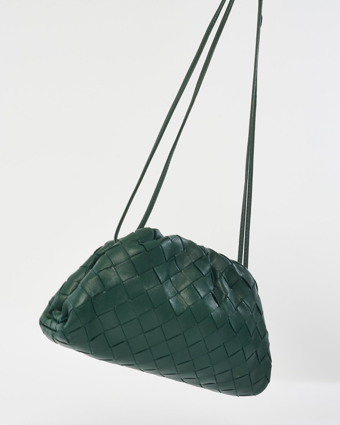 Bottega Veneta Green Mini Pouch Clutch Crossbody Bag