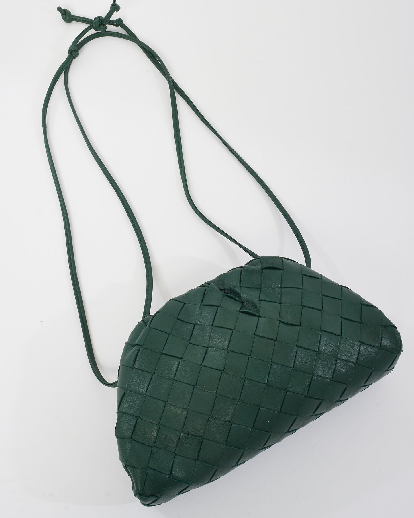 Bottega Veneta Green Mini Pouch Clutch Crossbody Bag