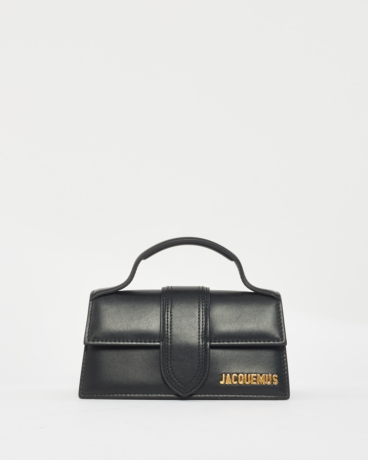 Jacquemus Black Leather Le Bambino Mini Clutch Bag