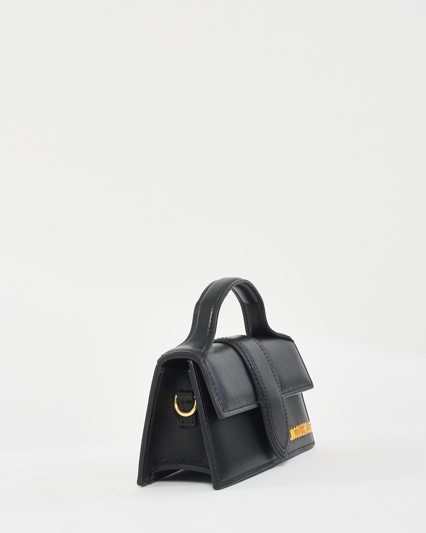 Jacquemus Black Leather Le Bambino Mini Clutch Bag