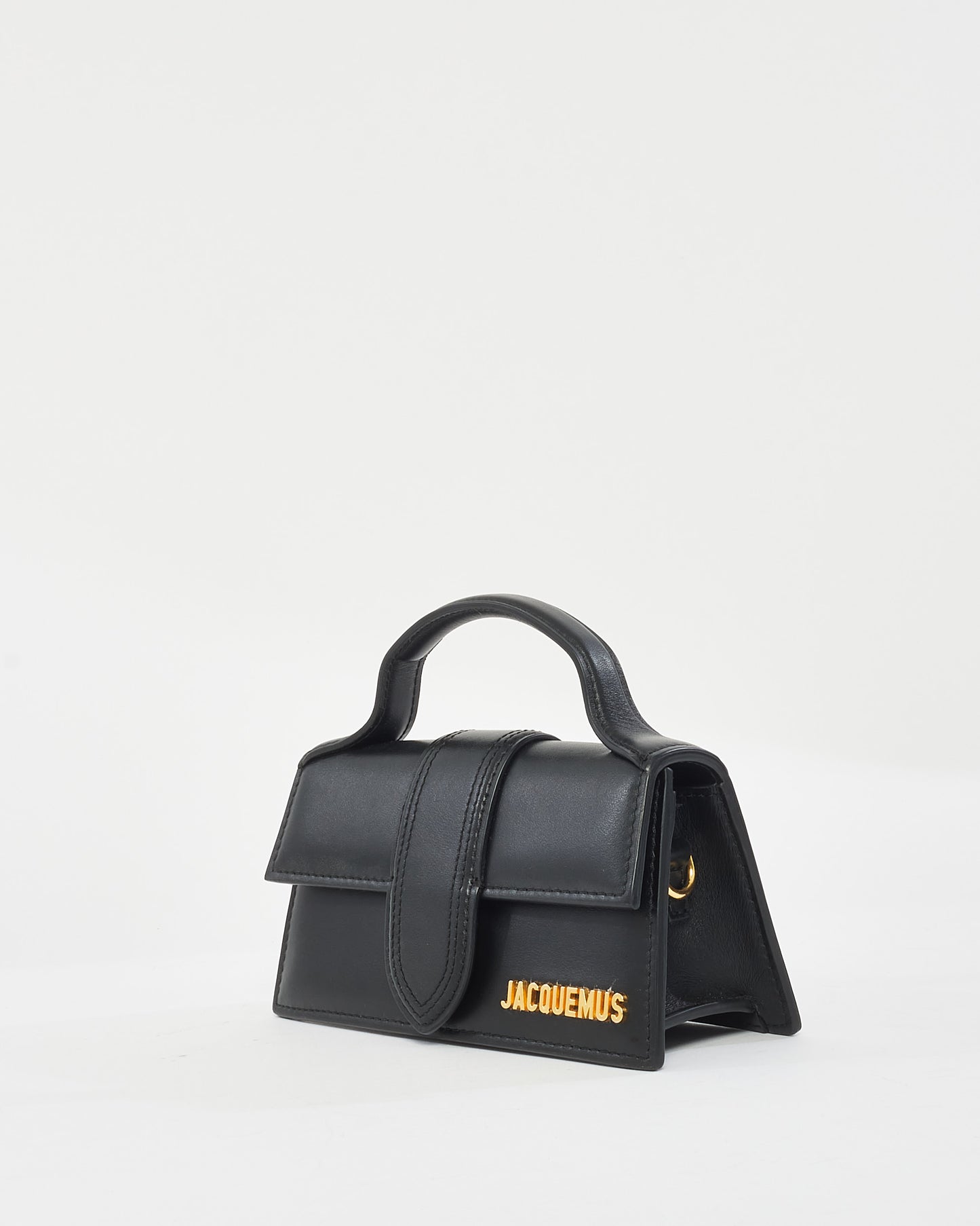 Jacquemus Black Leather Le Bambino Mini Clutch Bag