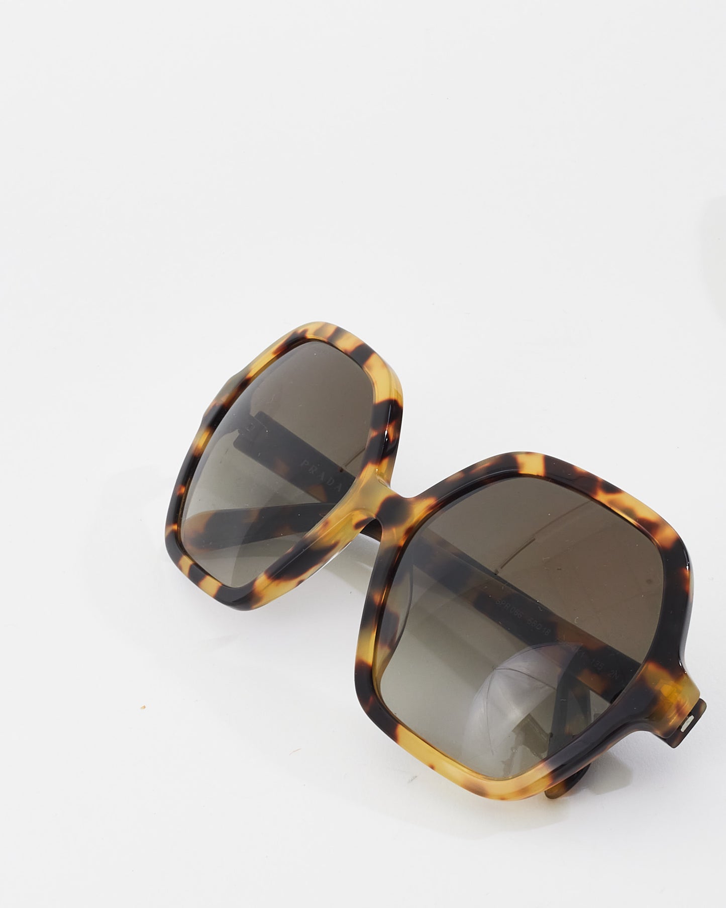 Prada Brown Tortoise Acetate  Hexagon Frame Sunglasses - SPR06S