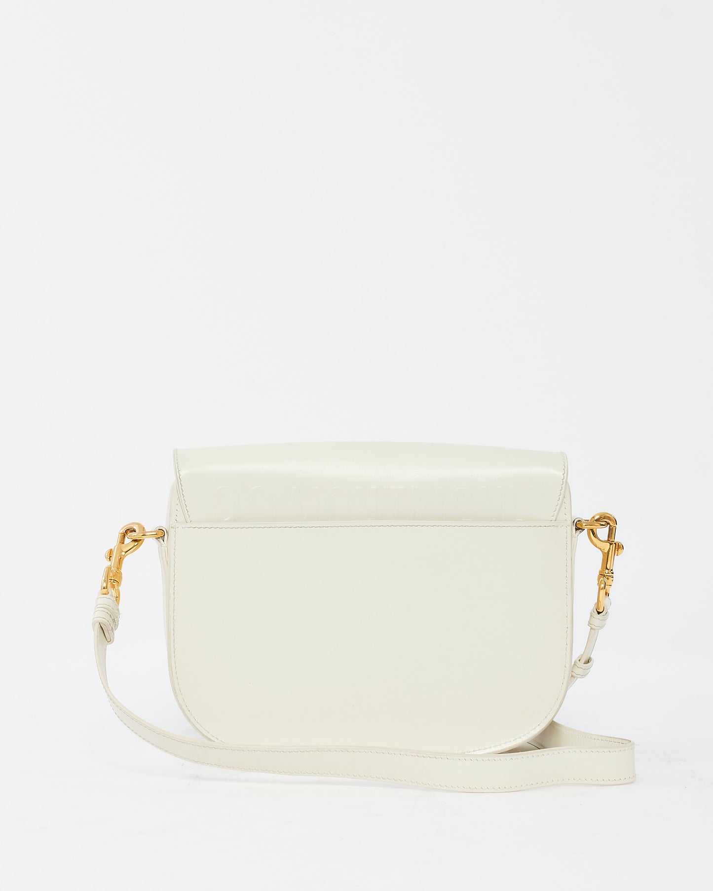 Sac Bobby moyen en cuir lisse blanc cassé Dior