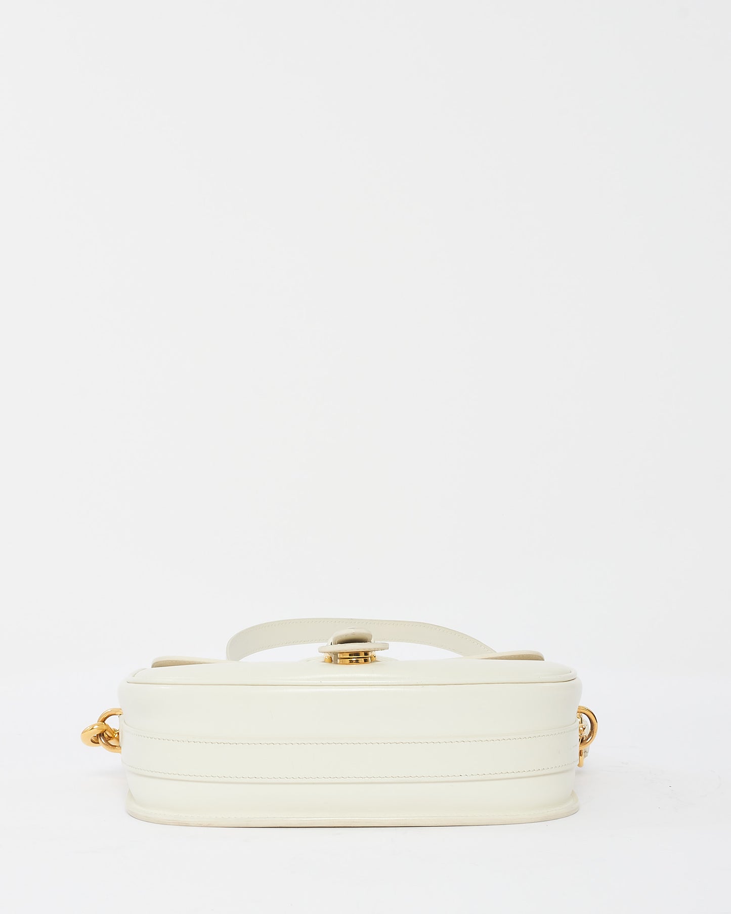 Sac Bobby moyen en cuir lisse blanc cassé Dior