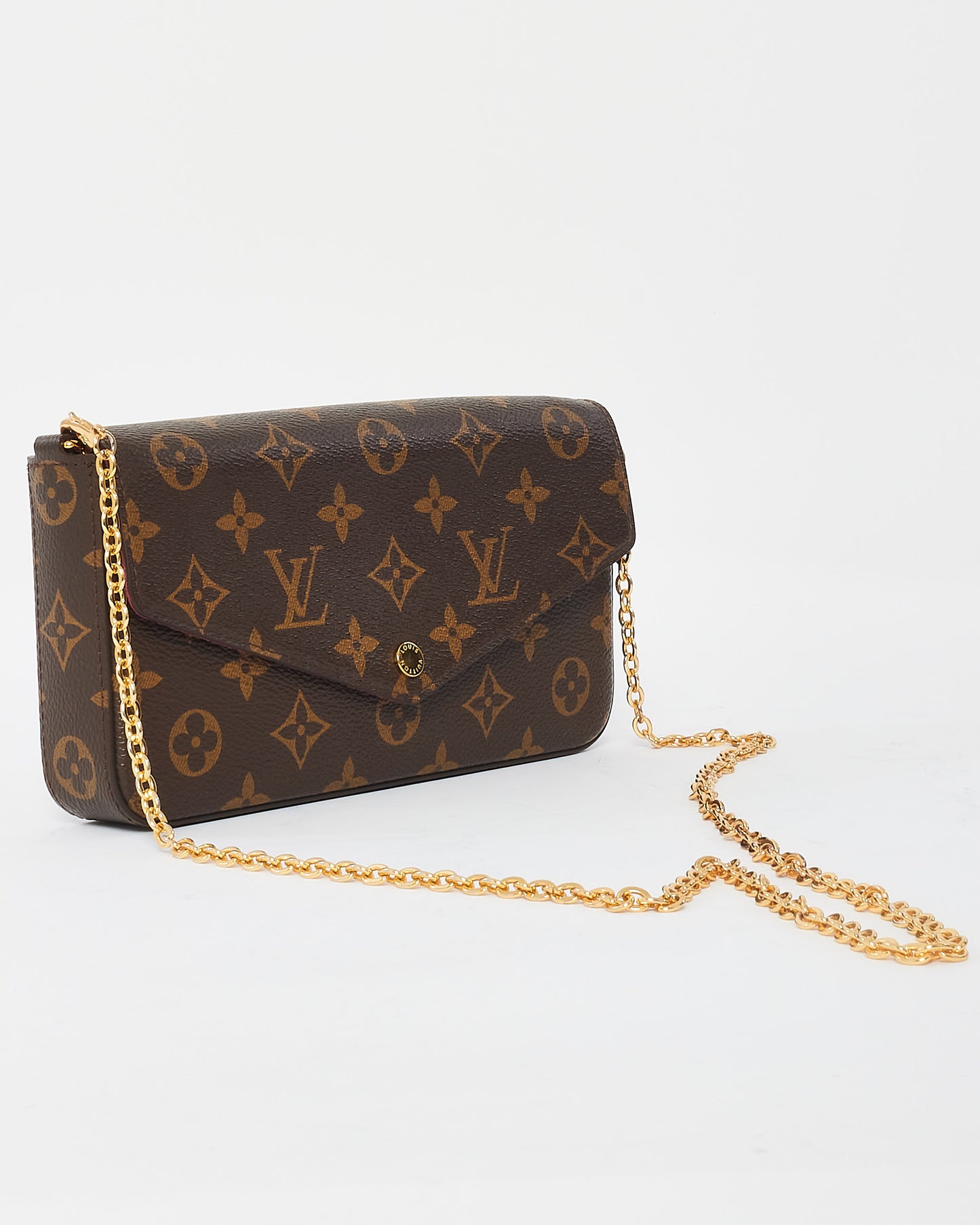 Louis Vuitton Monogram Canvas Félicie Pochette Bag with Chain