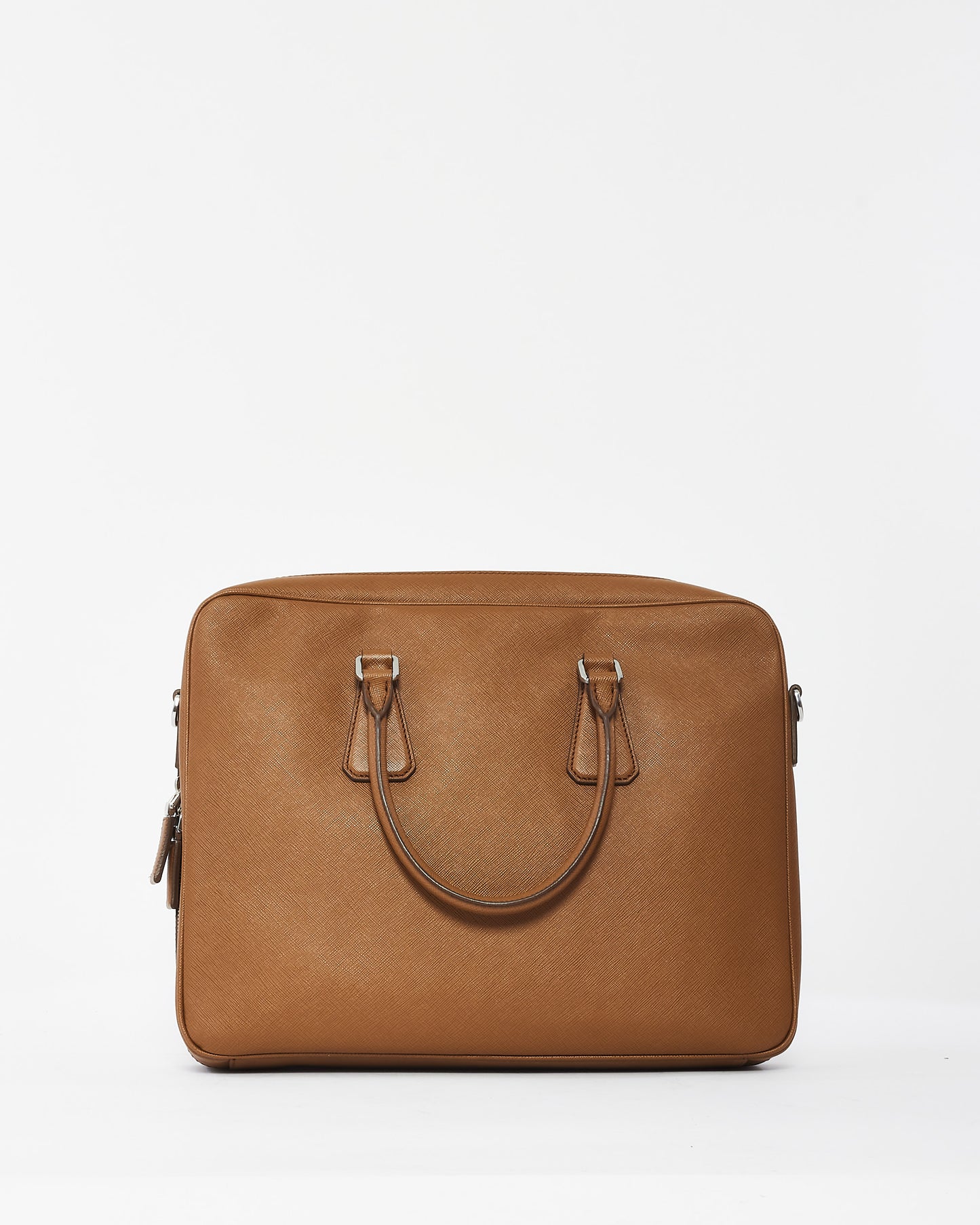 Prada Tan Saffiano Leather Work Bag