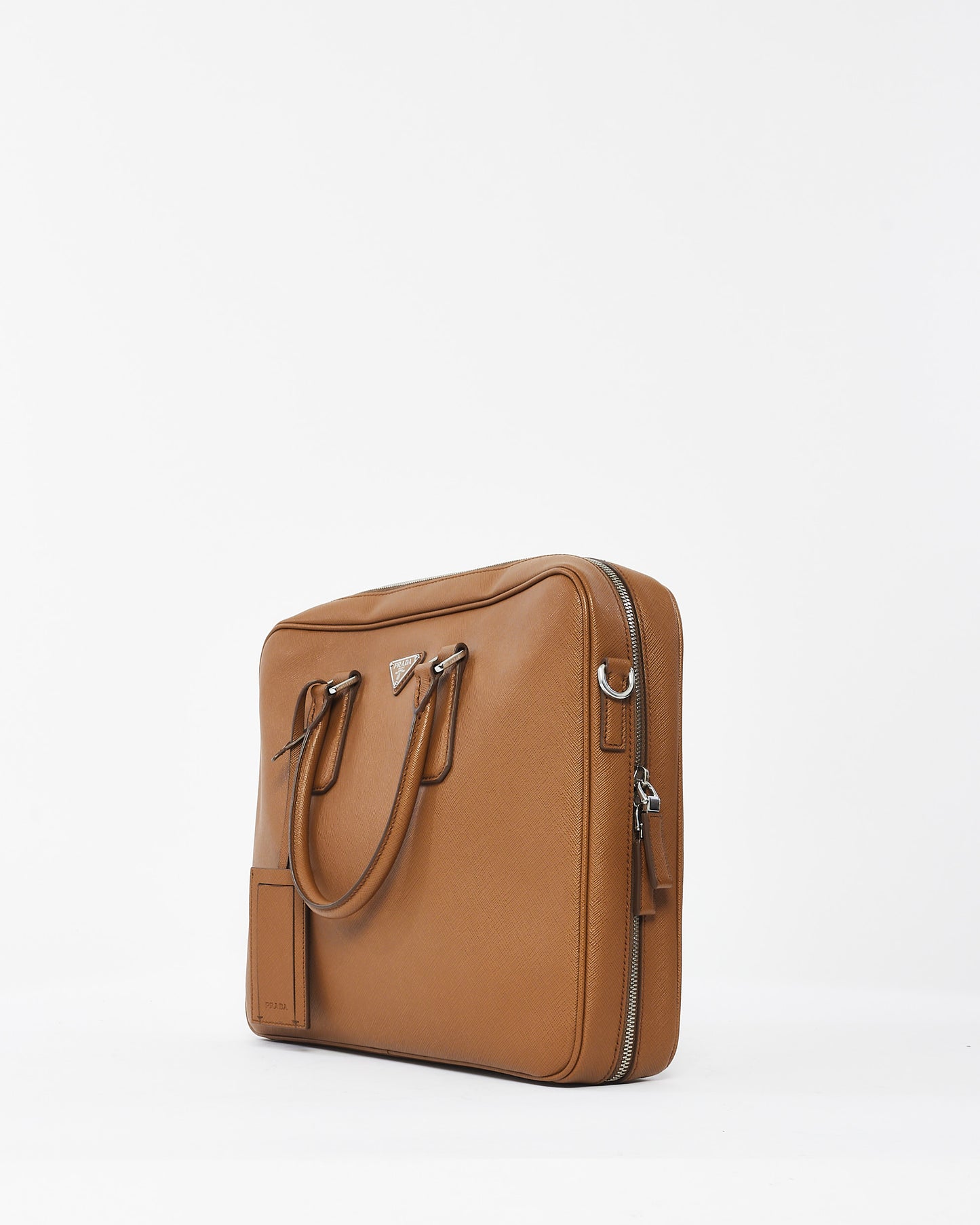 Prada Tan Saffiano Leather Work Bag