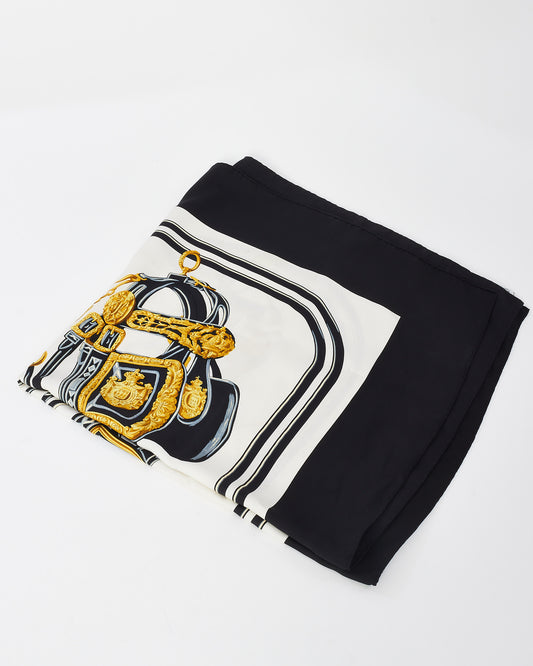 Hermès Black Multi "Bride De Gala" Silk Scarf