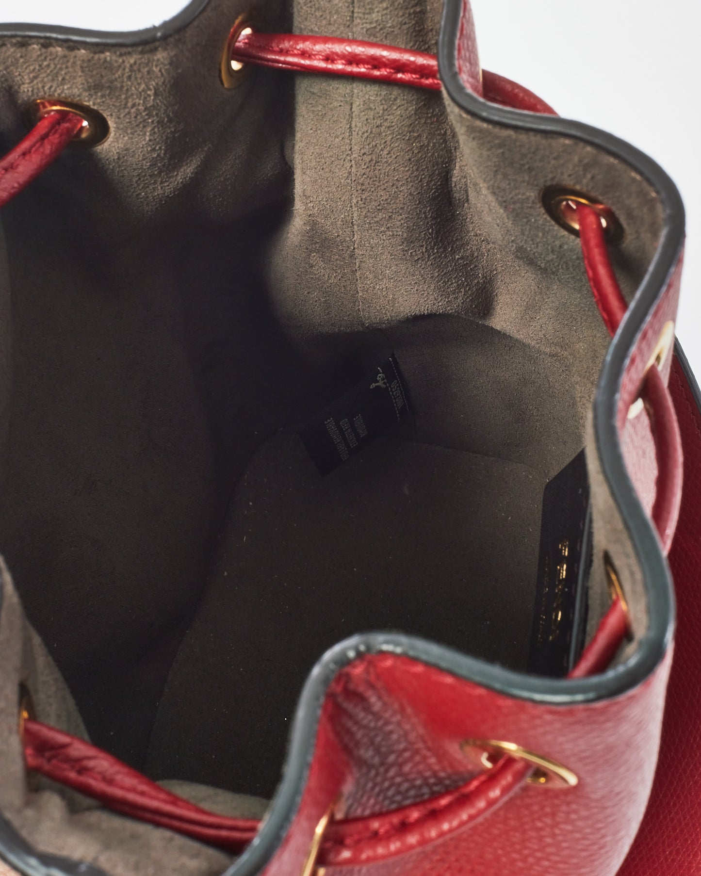 Fendi Red Leather "Mon Tresor" Mini Bucket Bag