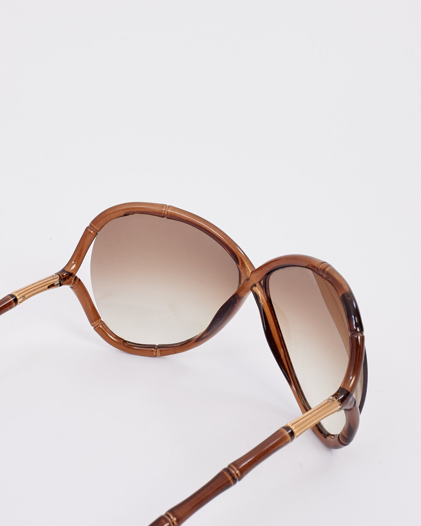 Tom Ford Brown Acetate Oversized Claudia Sunglasses