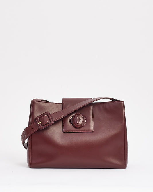 Cartier Burgundy Leather Must De Cartier Crossbody Bag