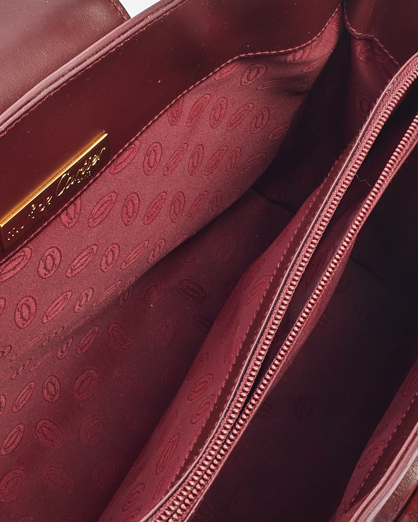 Cartier Burgundy Leather Must De Cartier Crossbody Bag