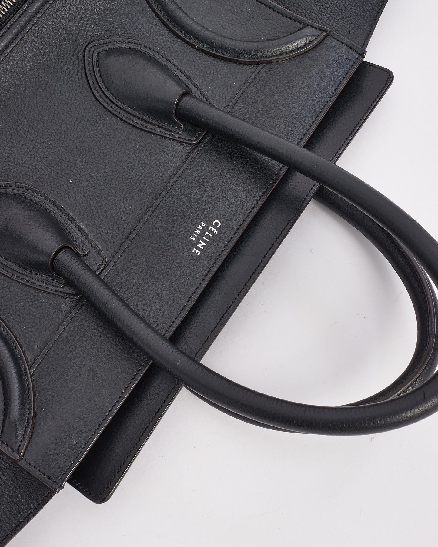 Celine Black Leather Mini Luggage Tote