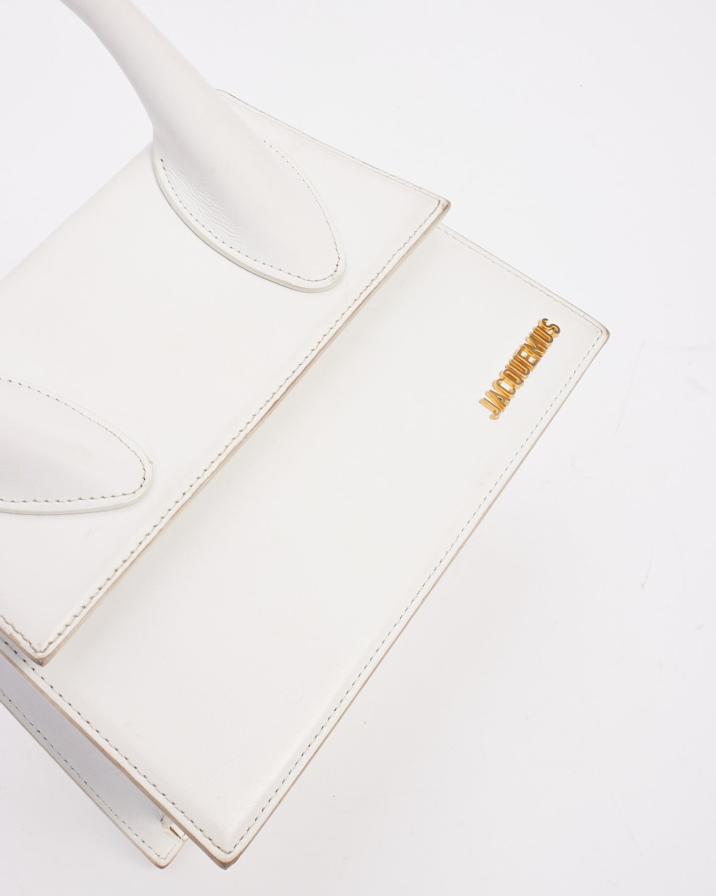 Jacquemus White Leather Le Papier Le Grand Chiquito Bag