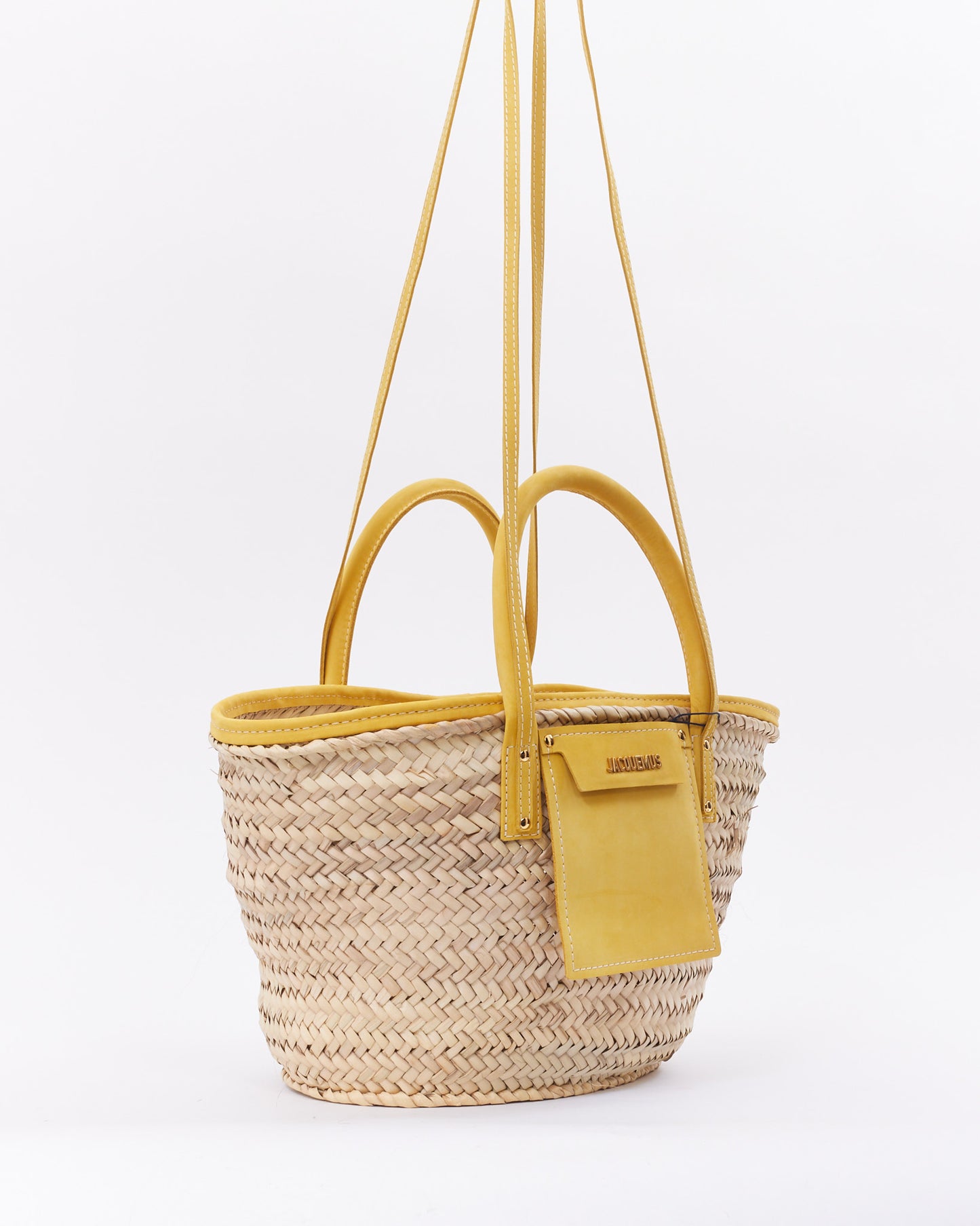 Jacquemus Beige 
Yellow Le Raphia 
Le Panier Soli
 Tote