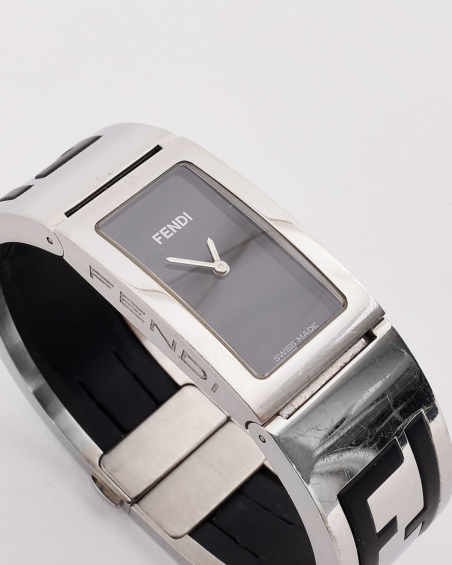 Fendi Silver Sapphire Crystal Quartz 28mm Watch