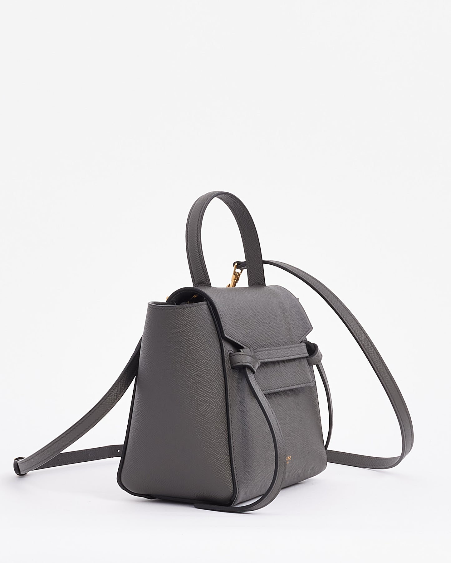 Celine Grey Grained Leather Nano Belt Bag