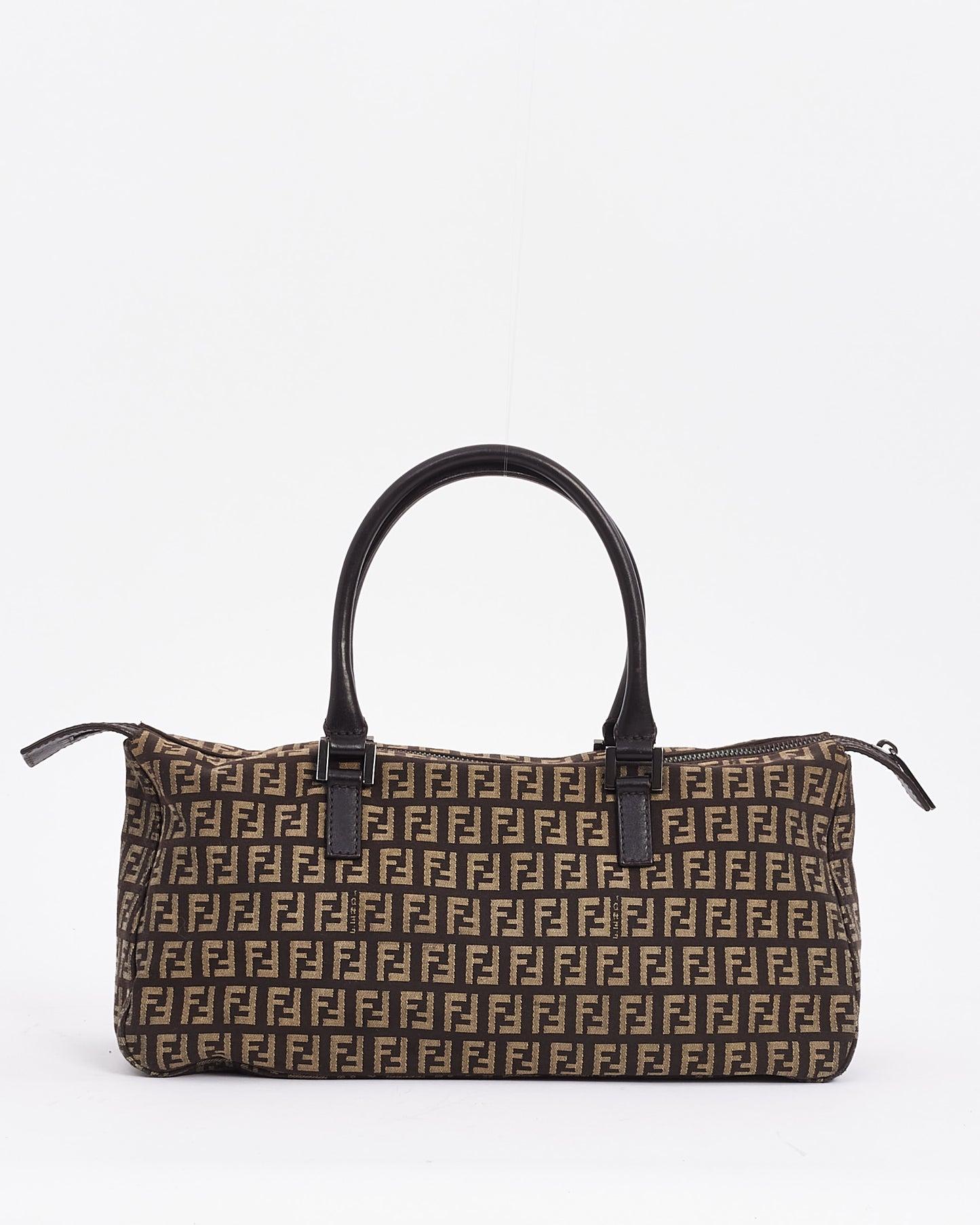 Fendi Brown Vintage Zucchino Top Handle Bag