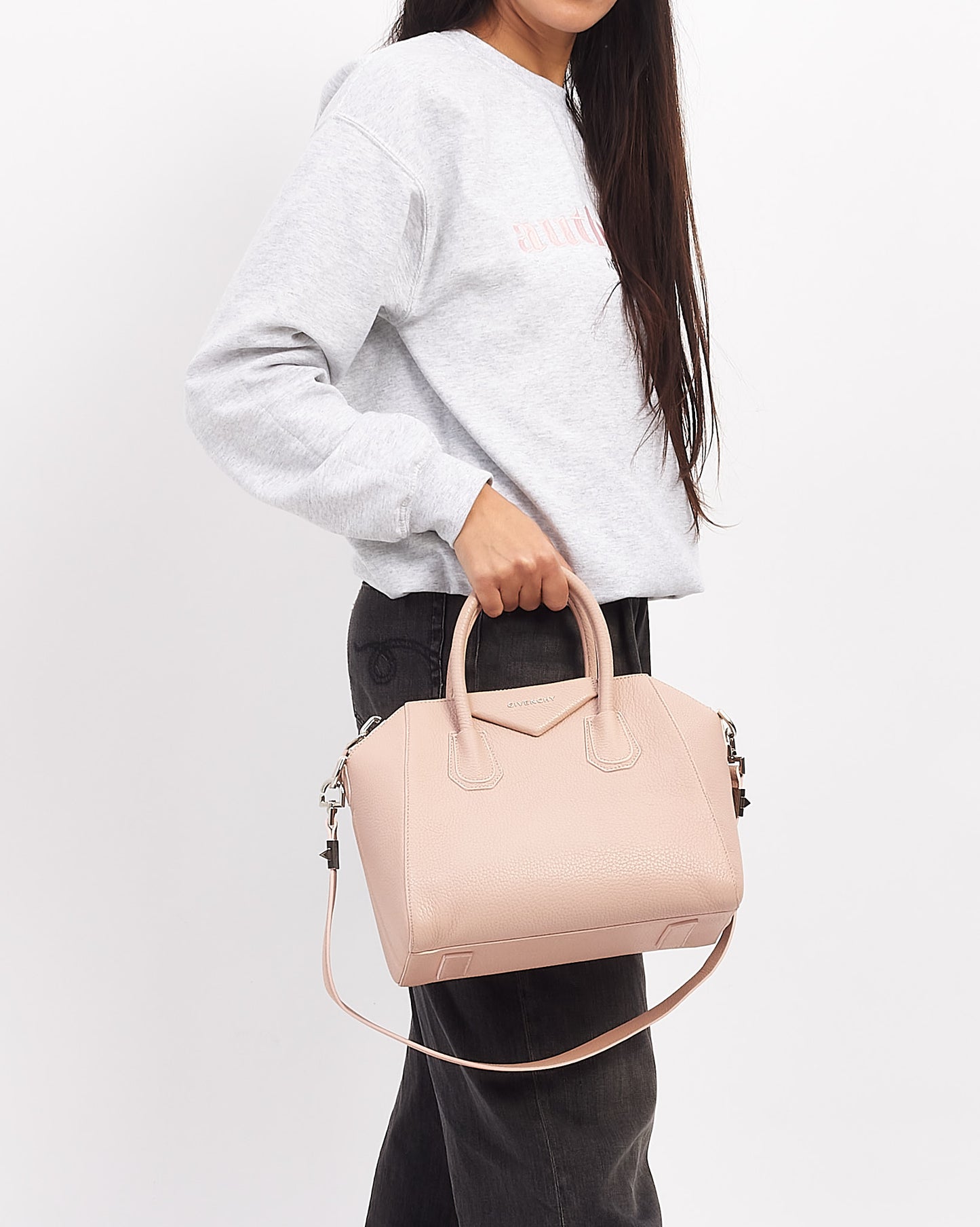 Givenchy Blush Pink Grained Leather Medium Antigona Bag