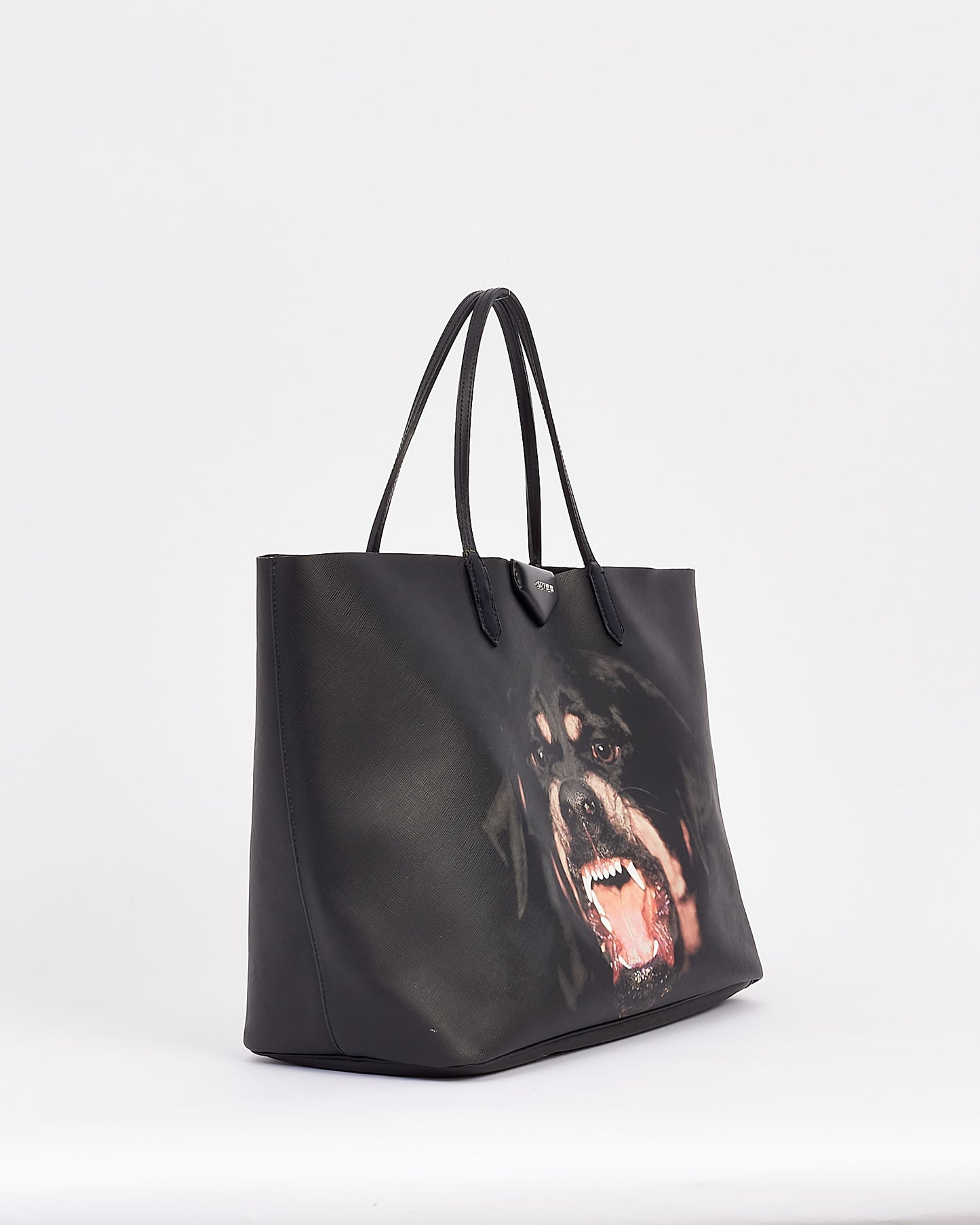 Givenchy Black Coated Canvas Rottweiler Large Tote Bag