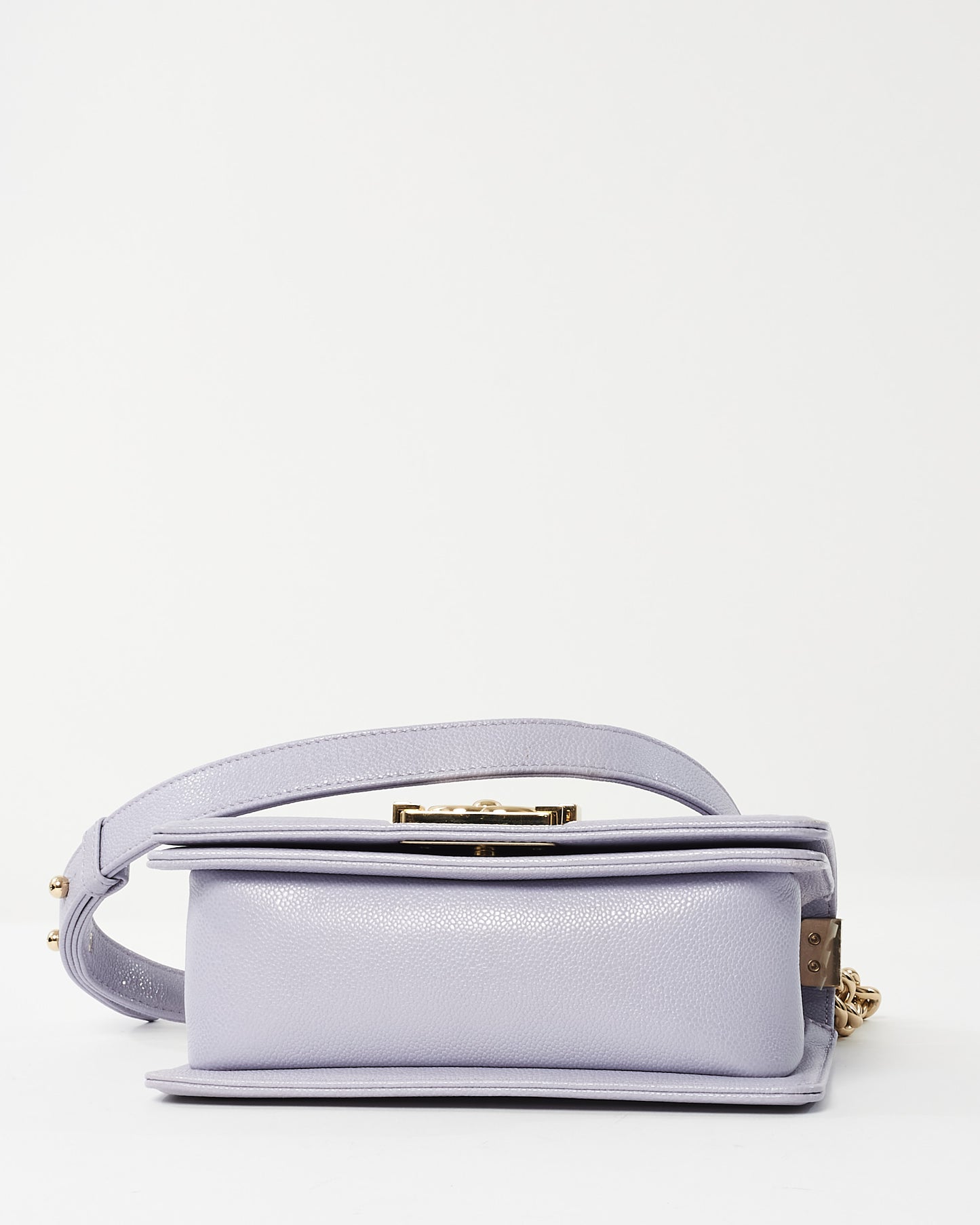 Chanel Lavender Caviar Leather Small Boy Bag CPHW