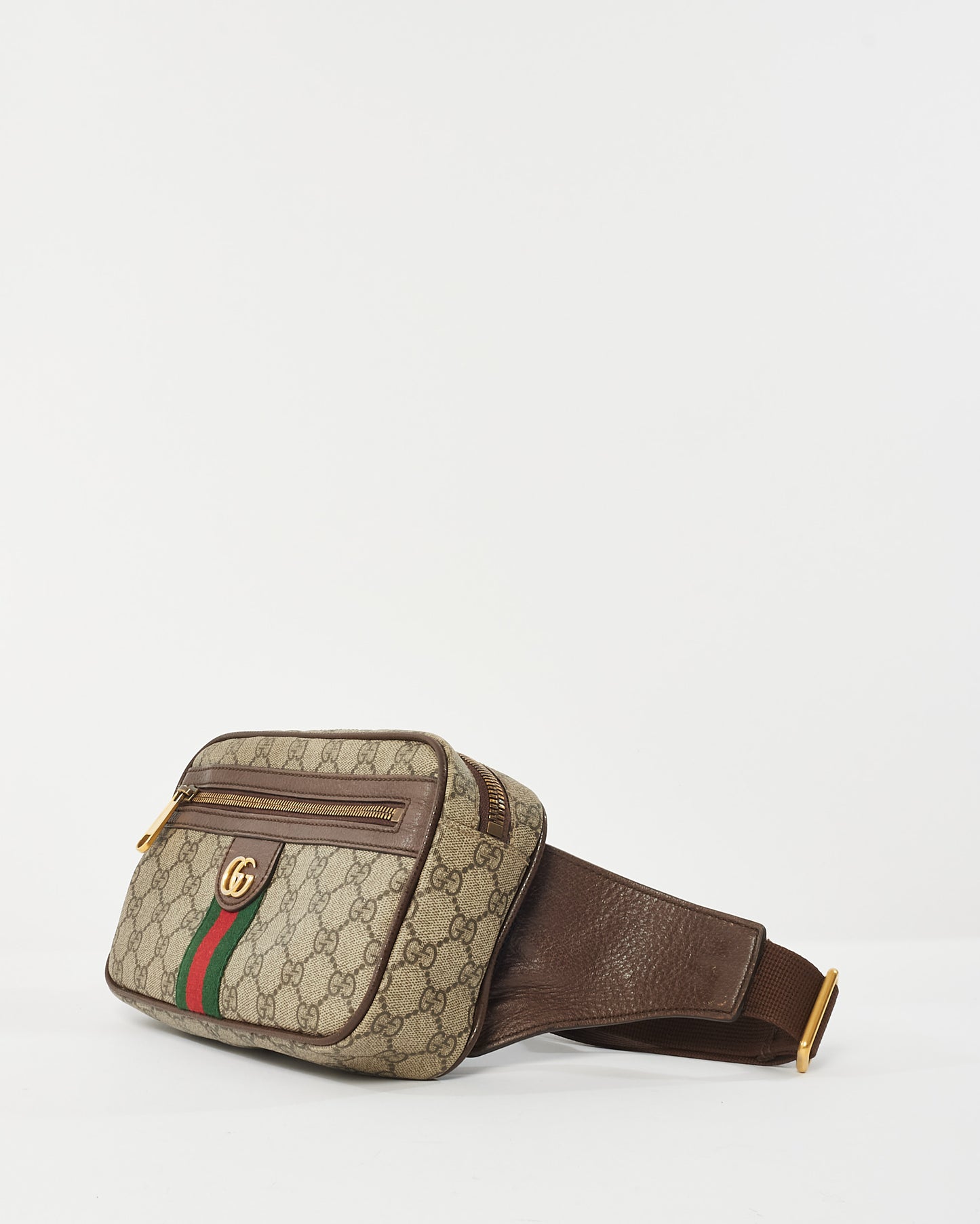 Gucci Monogram Coated Canvas Ophidia Web Belt Bag