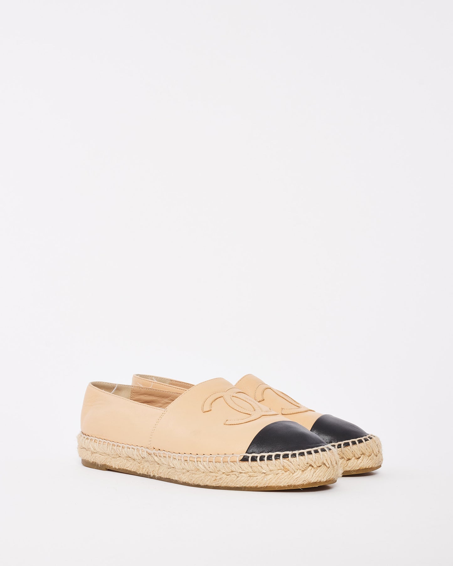 Espadrilles en cuir beige Chanel - 37