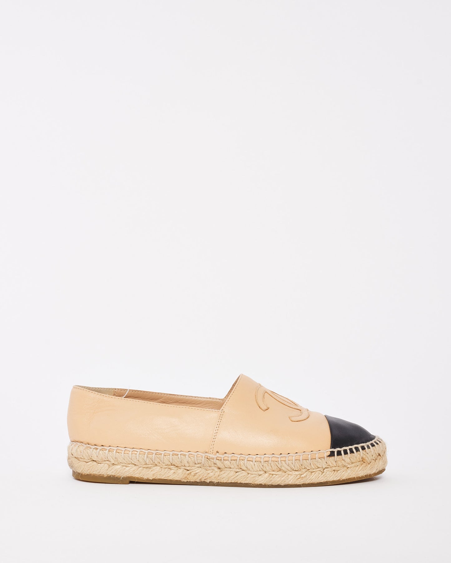 Espadrilles en cuir beige Chanel - 37