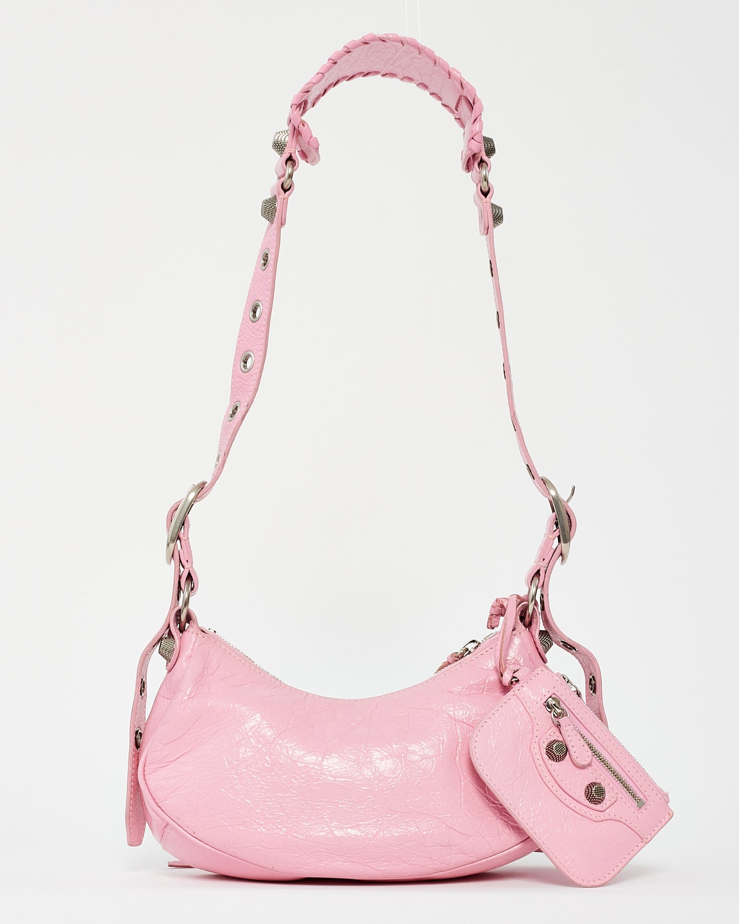 Balenciaga Pink Leather XS Le Cagole Shoulder Bag