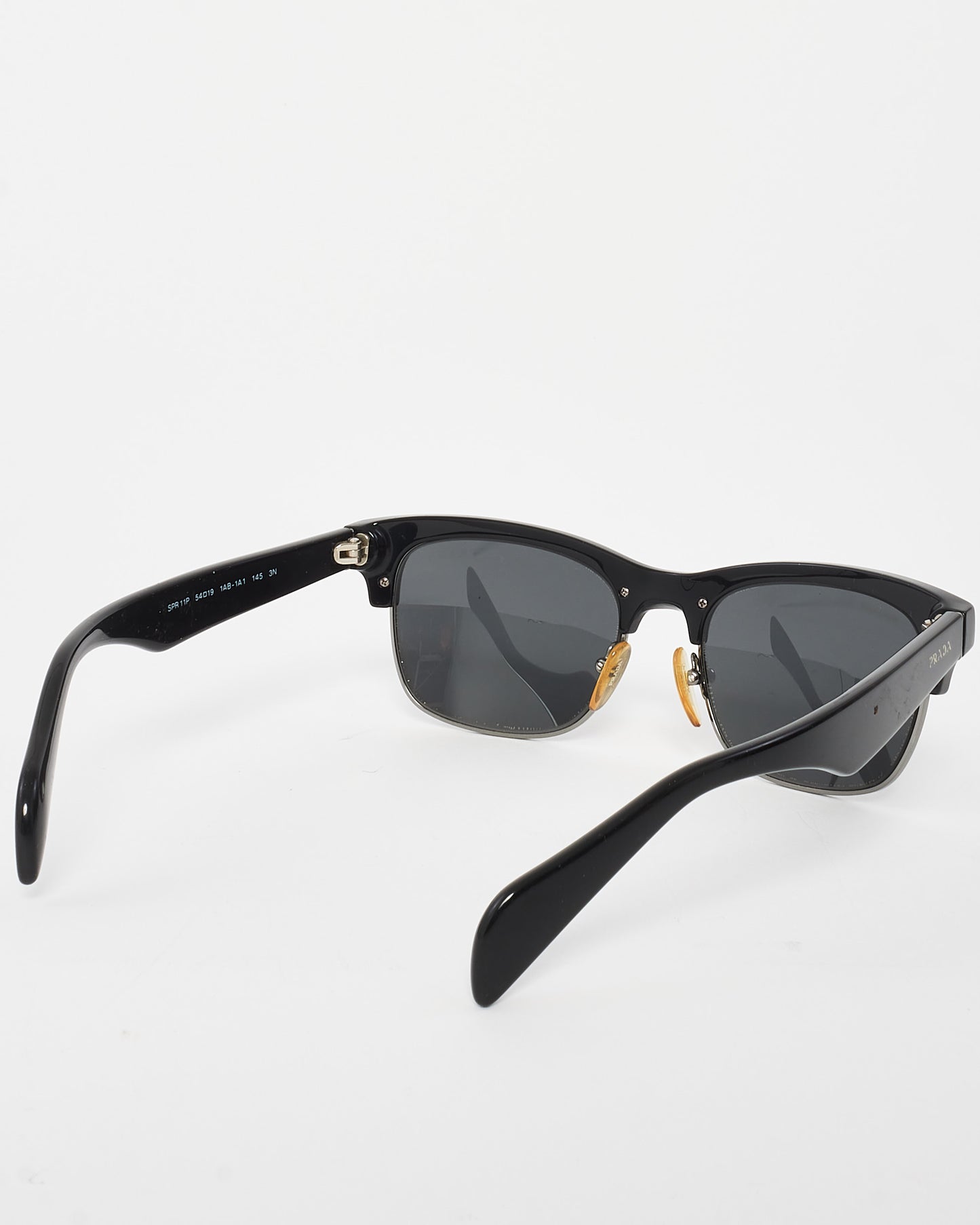 Prada Black Acetate Wayfarer Sunglasses SPR11P