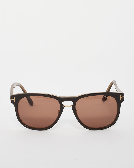 Tom Ford Brown Acetate Franklin TF346 Sunglasses