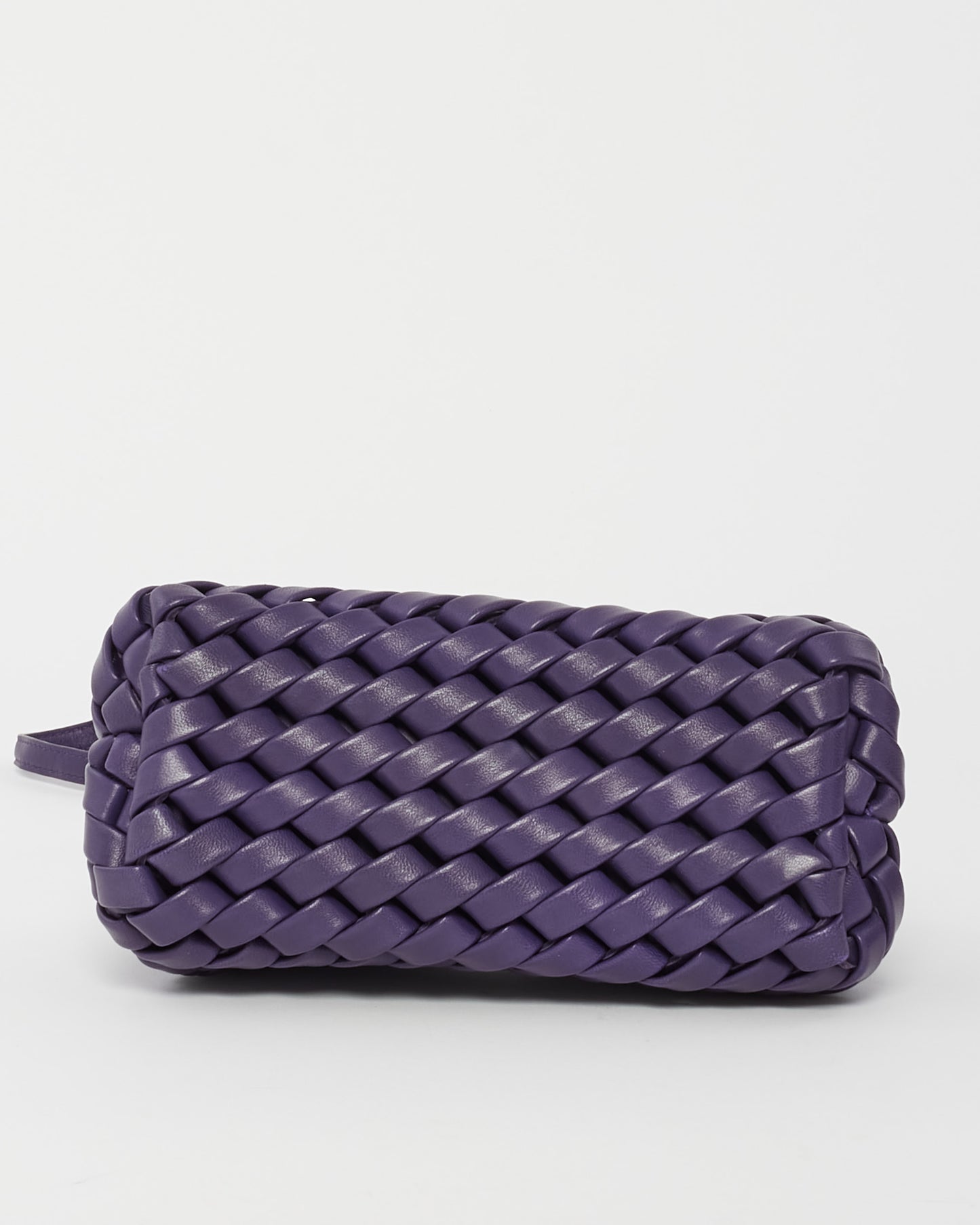 Bottega Veneta Mini sac Point en cuir intrecciato violet