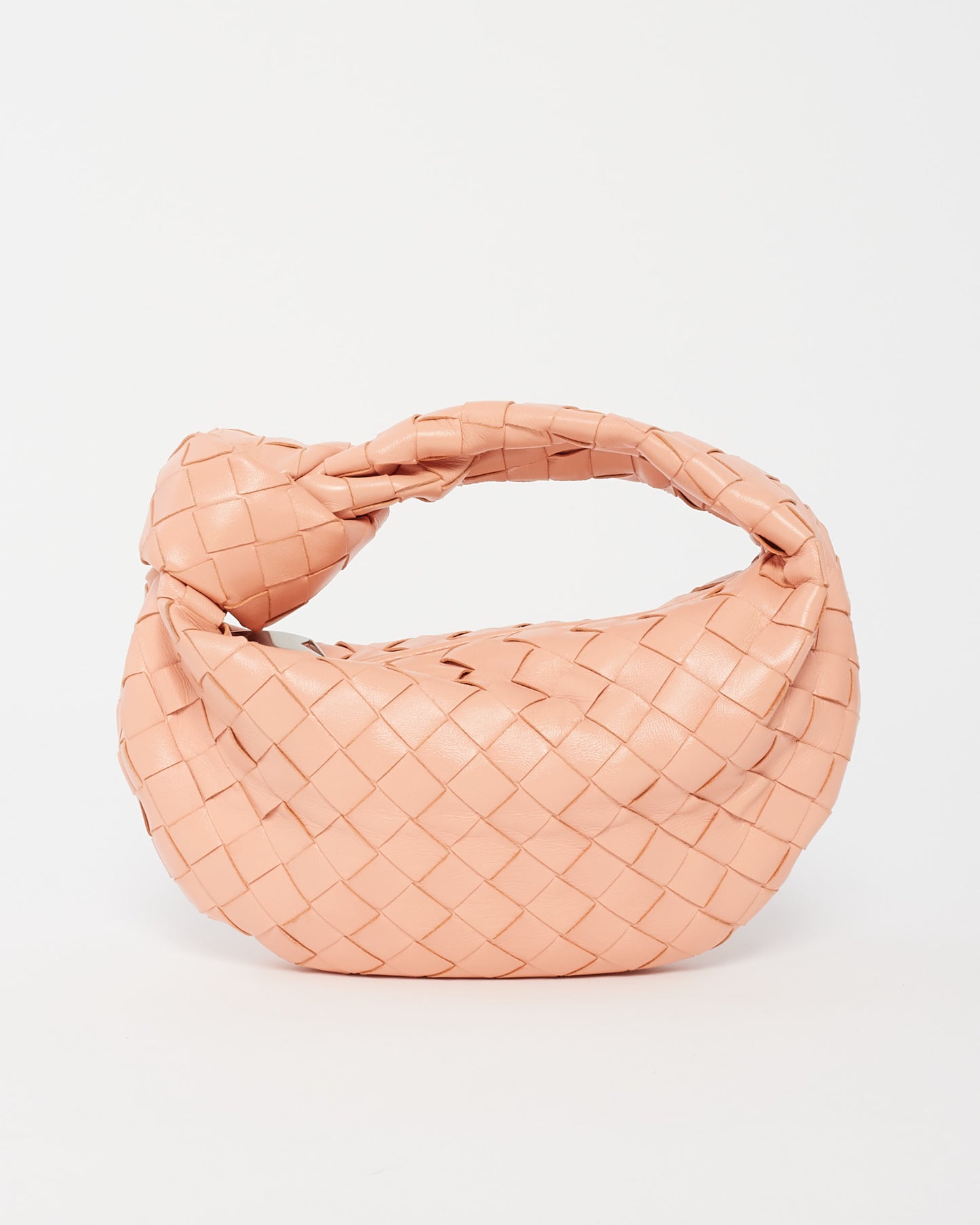 Bottega Veneta Peach Intrecciato Leather Mini Jodie