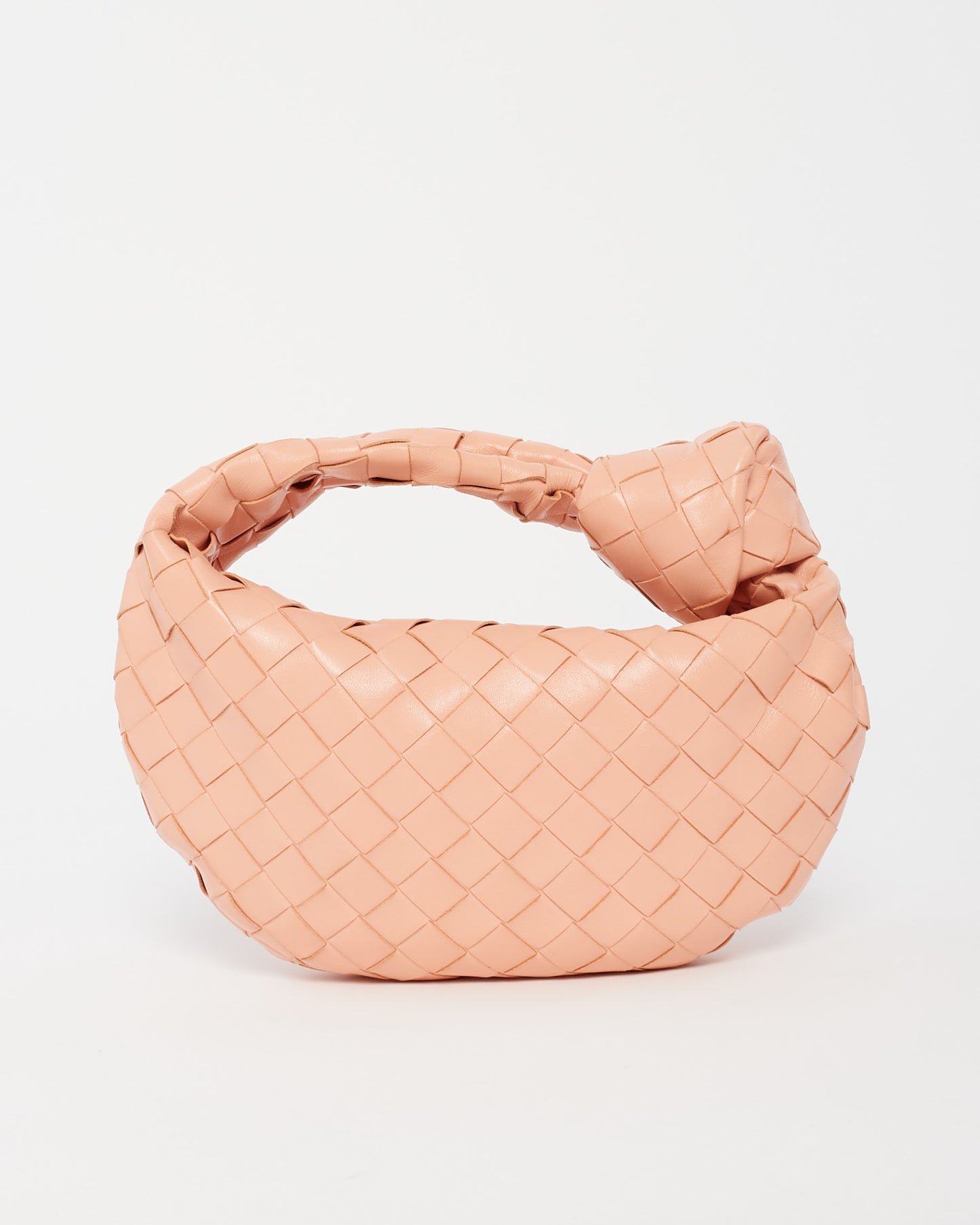 Bottega Veneta Peach Intrecciato Leather Mini Jodie