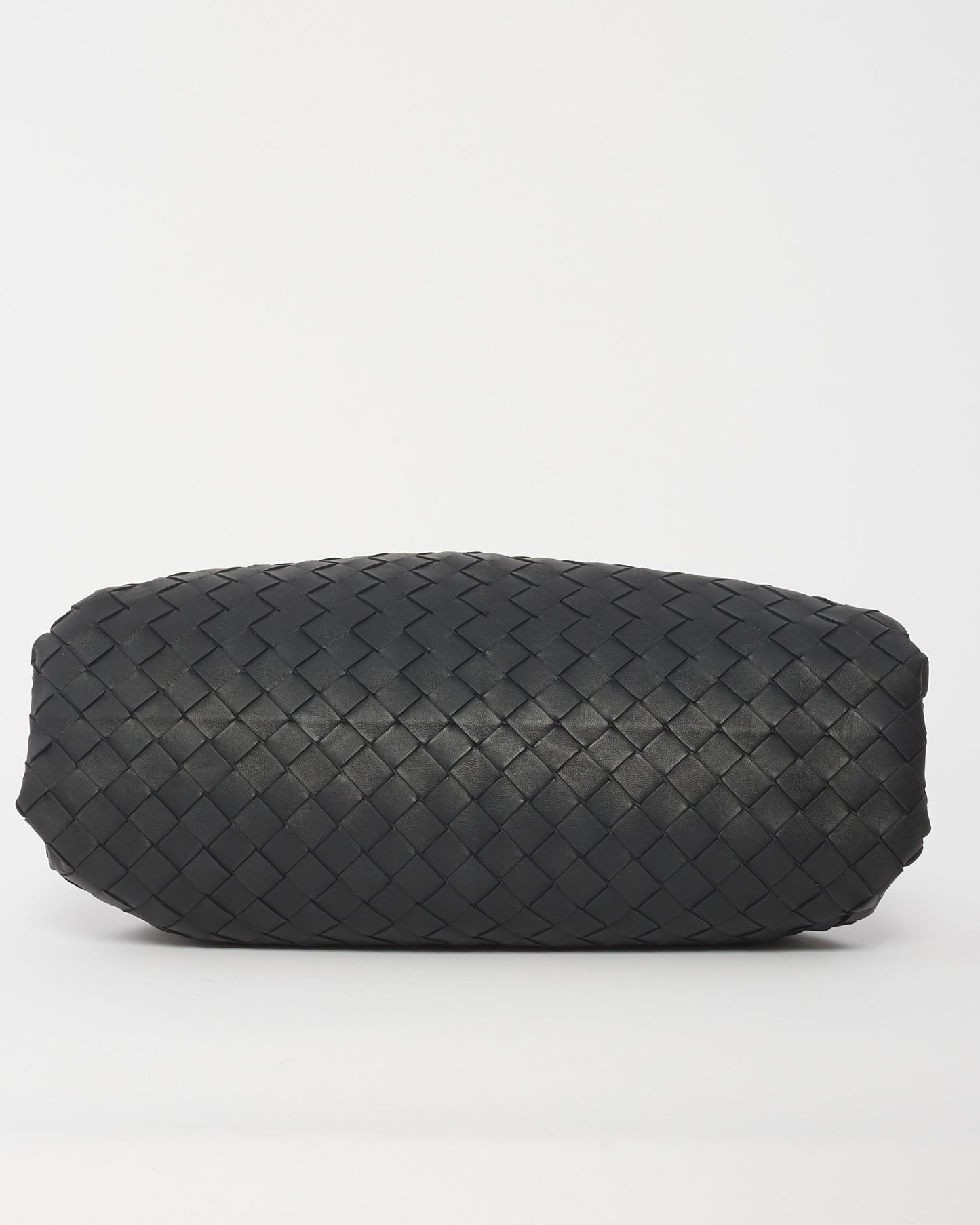 Bottega Veneta Black Intrecciato Leather Classic Pouch Clutch Bag