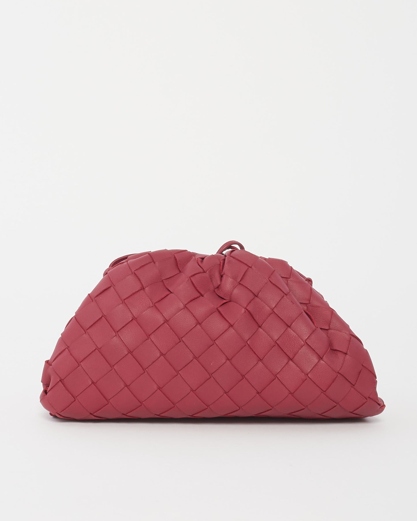 Bottega Veneta Raspberry Intrecciato Mini Pouch Crossbody Bag