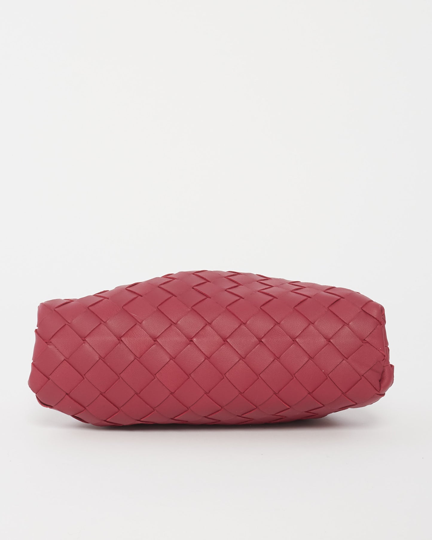 Bottega Veneta Raspberry Intrecciato Mini Pouch Crossbody Bag